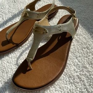 Michael Kors Gold Metallic Sandals